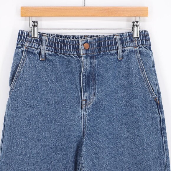 MADEWELL Pull-On Balloon Jeans in Morningside Wash Tencel Denim Size S - Picture 4 of 11